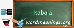 WordMeaning blackboard for kabala
